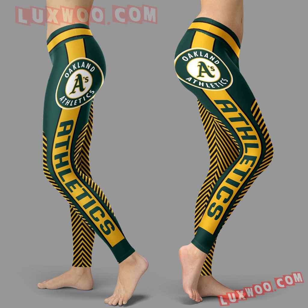 Mlb Oakland Athletics Leggings 3d Custom Print Leggings Sport V1