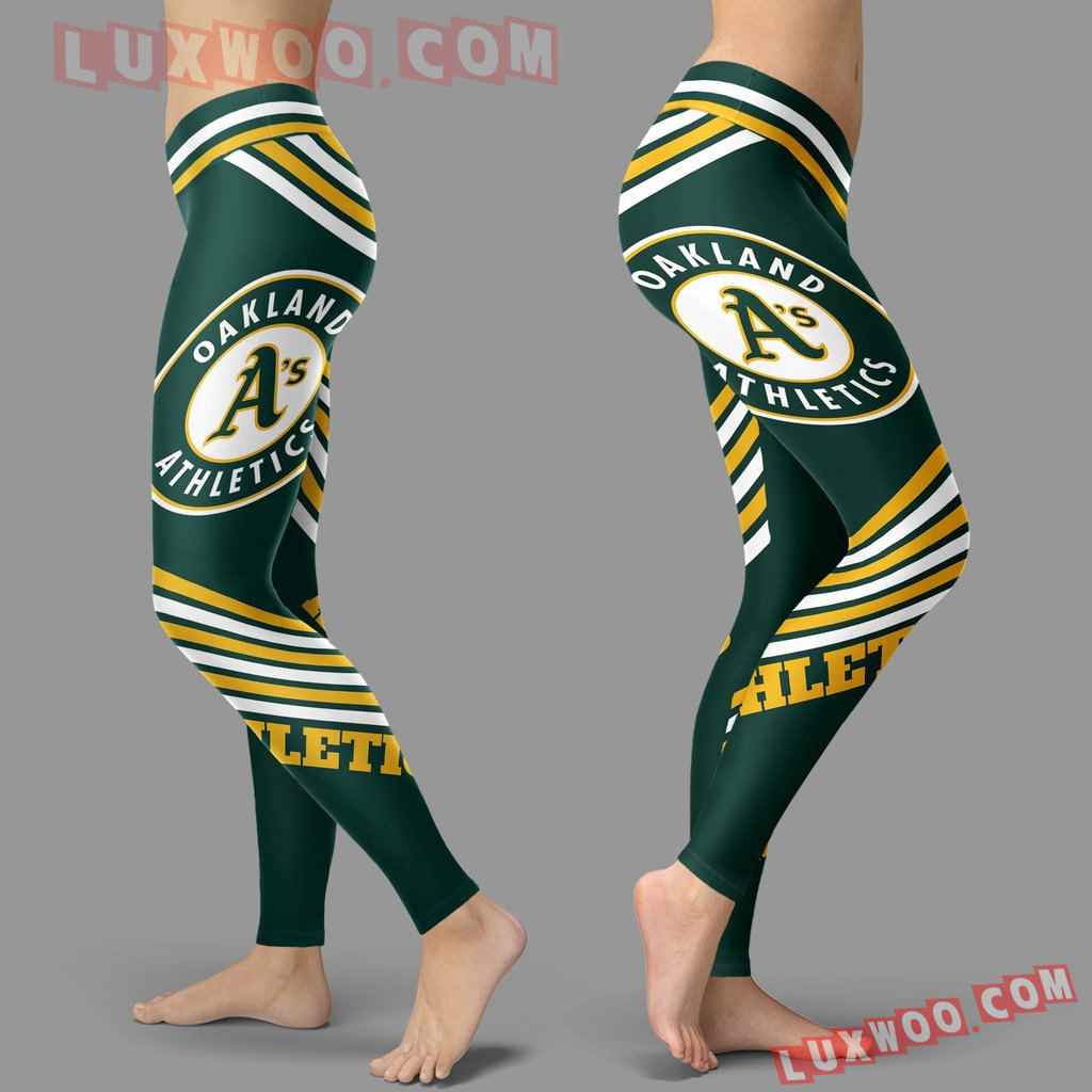 Mlb Oakland Athletics Leggings 3d Custom Print Leggings Sport V2