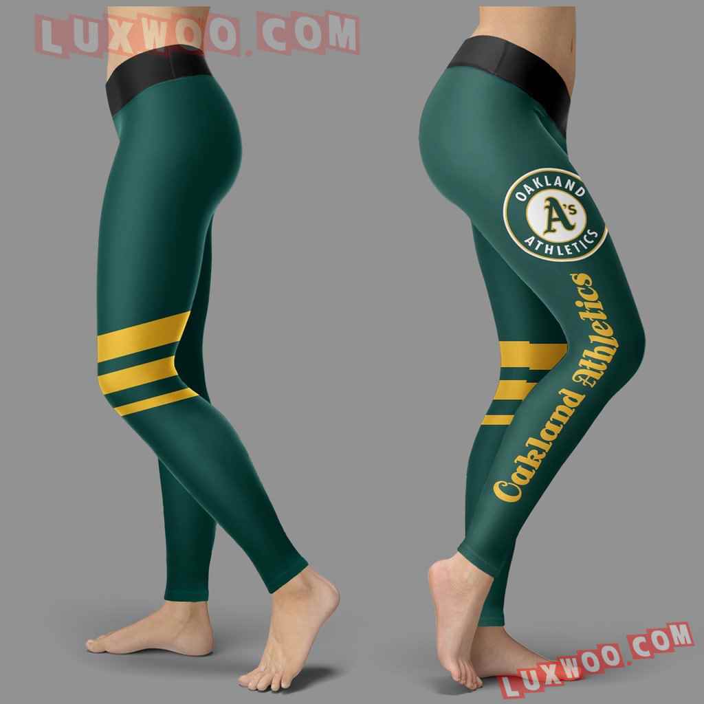 Mlb Oakland Athletics Leggings 3d Custom Print Leggings Sport V3