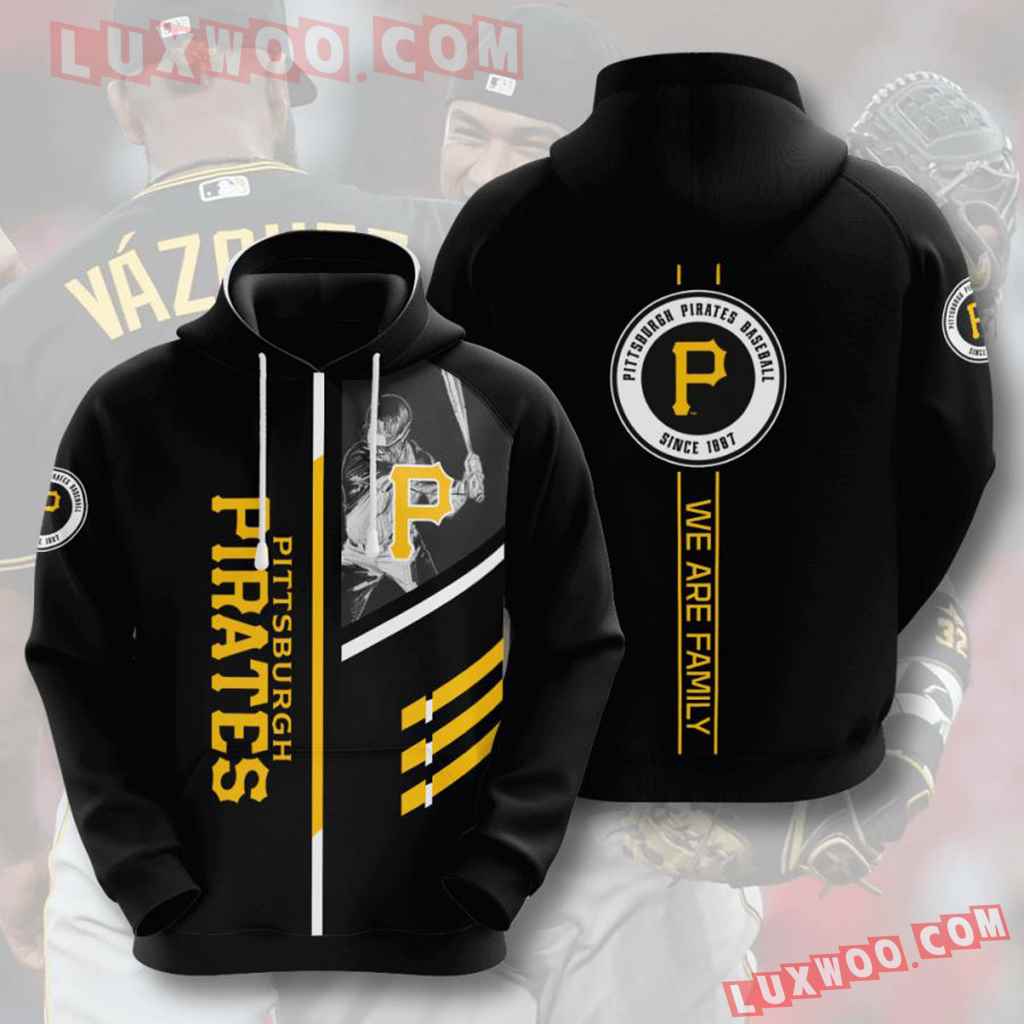 Mlb Pittsburgh Pirates 3d Hoodies Printed Zip Hoodies Sweatshirt Jacket V1