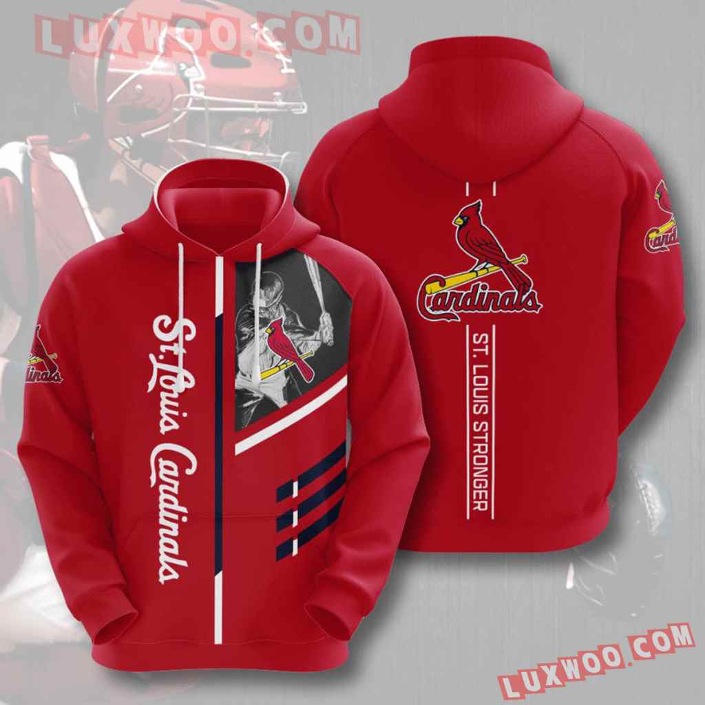 Mlb St Louis Cardinals 3d Hoodies Printed Zip Hoodies Sweatshirt Jacket V1