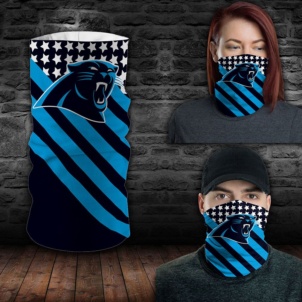 Carolina Panthers Nfl Sport Neck Gaiter Flag America Bandana