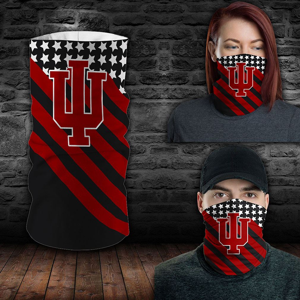 Indiana Hoosiers Ncaa Sport Neck Gaiter Flag America Bandana