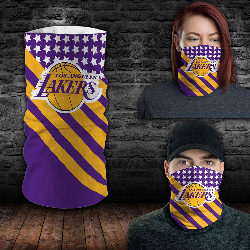 Los Angeles Lakers Nba Sport Neck Gaiter Flag America Bandana