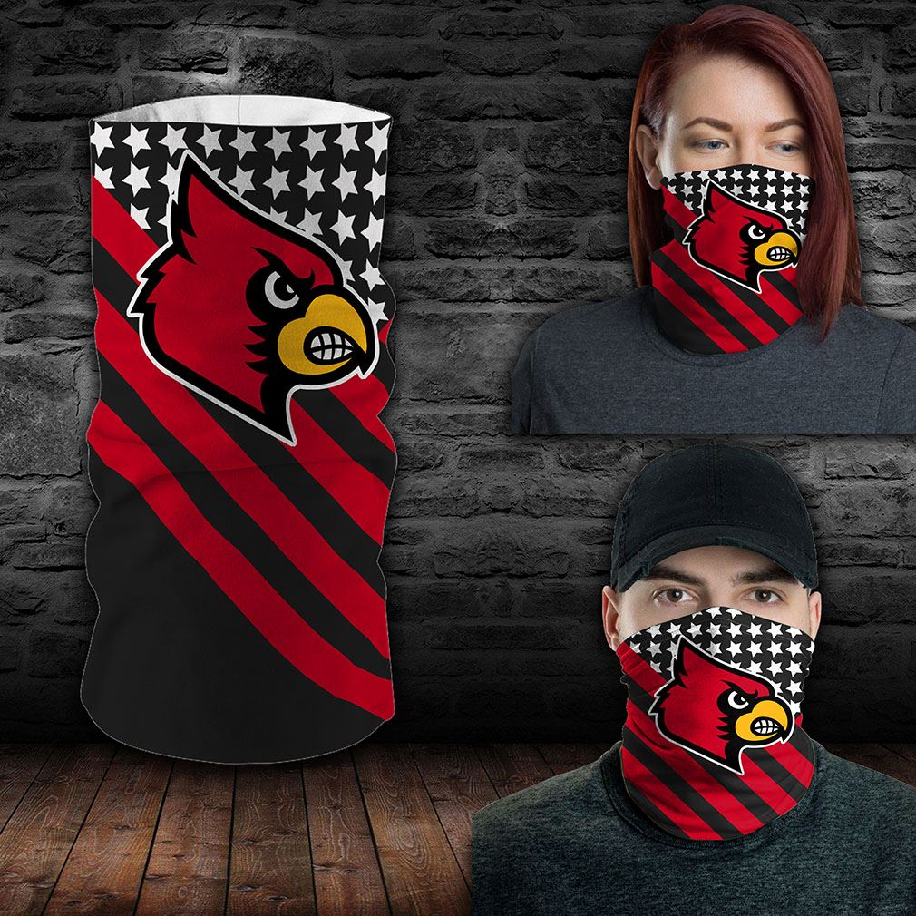 Louisville Cardinals Ncaa Sport Neck Gaiter Flag America Bandana