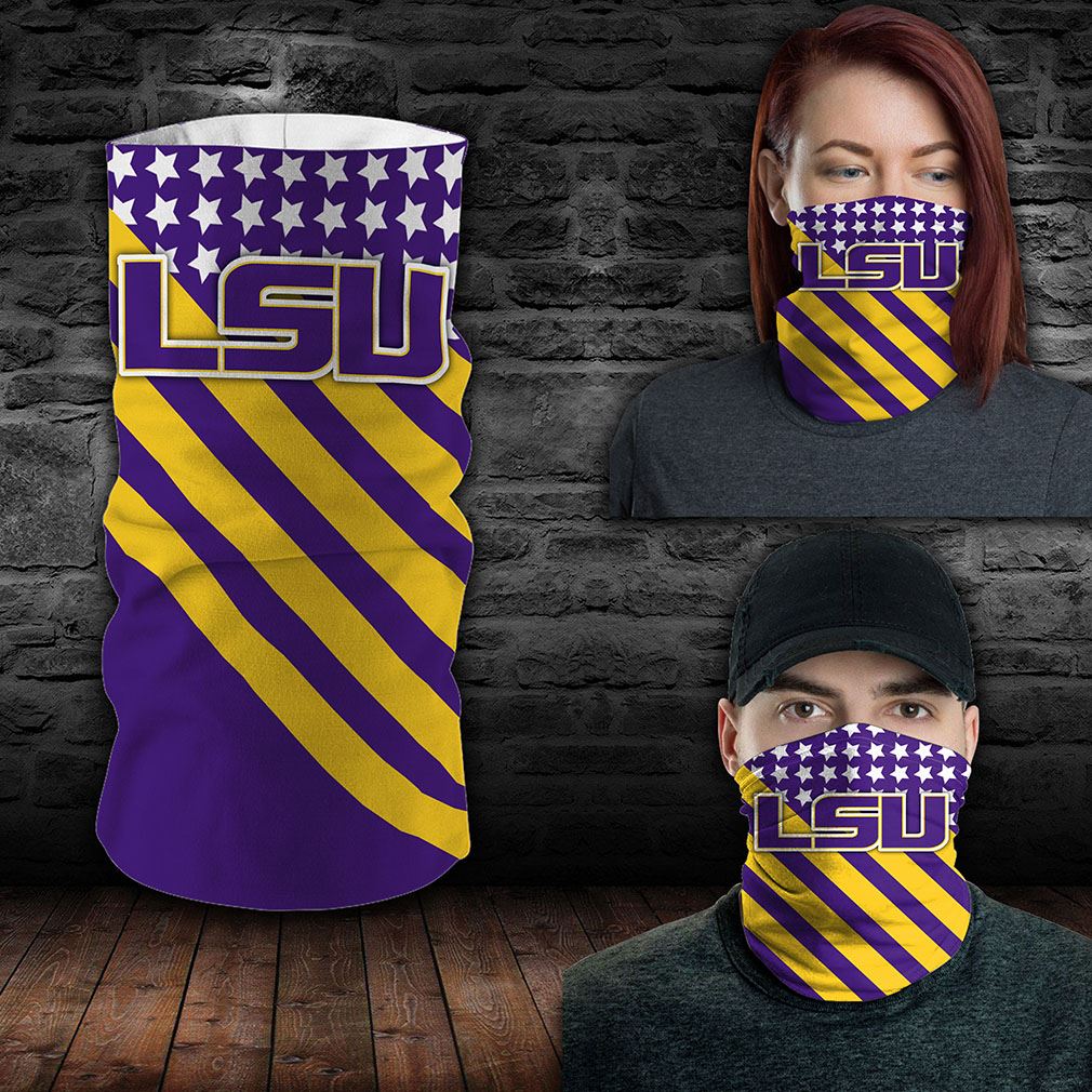 Lsu Tigers Ncaa Sport Neck Gaiter Flag America Bandana