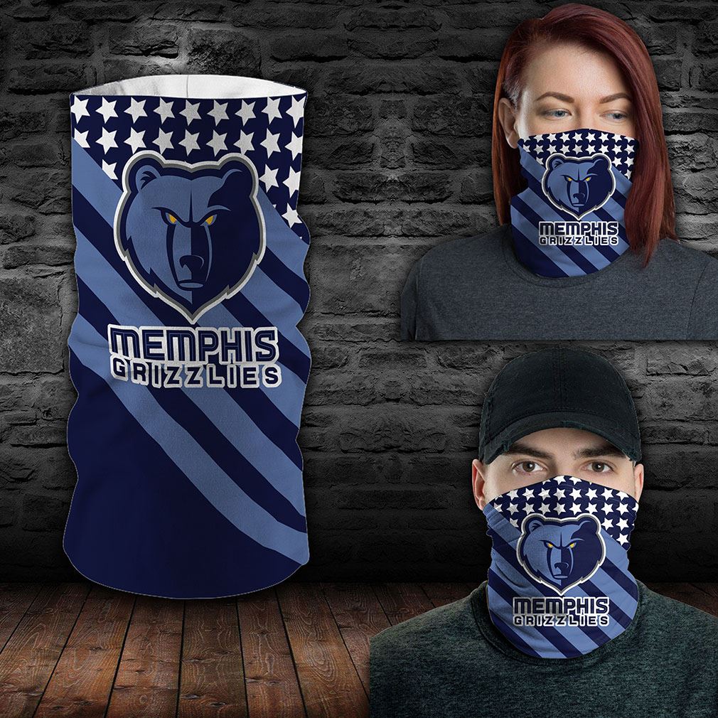 Memphis Grizzlies Nba Sport Neck Gaiter Flag America Bandana