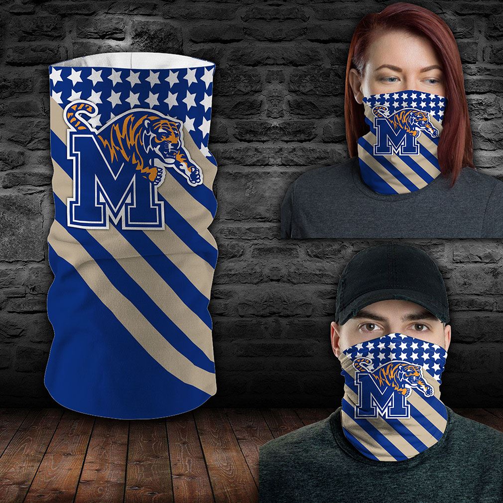 Memphis Tigers Ncaa Sport Neck Gaiter Flag America Bandana