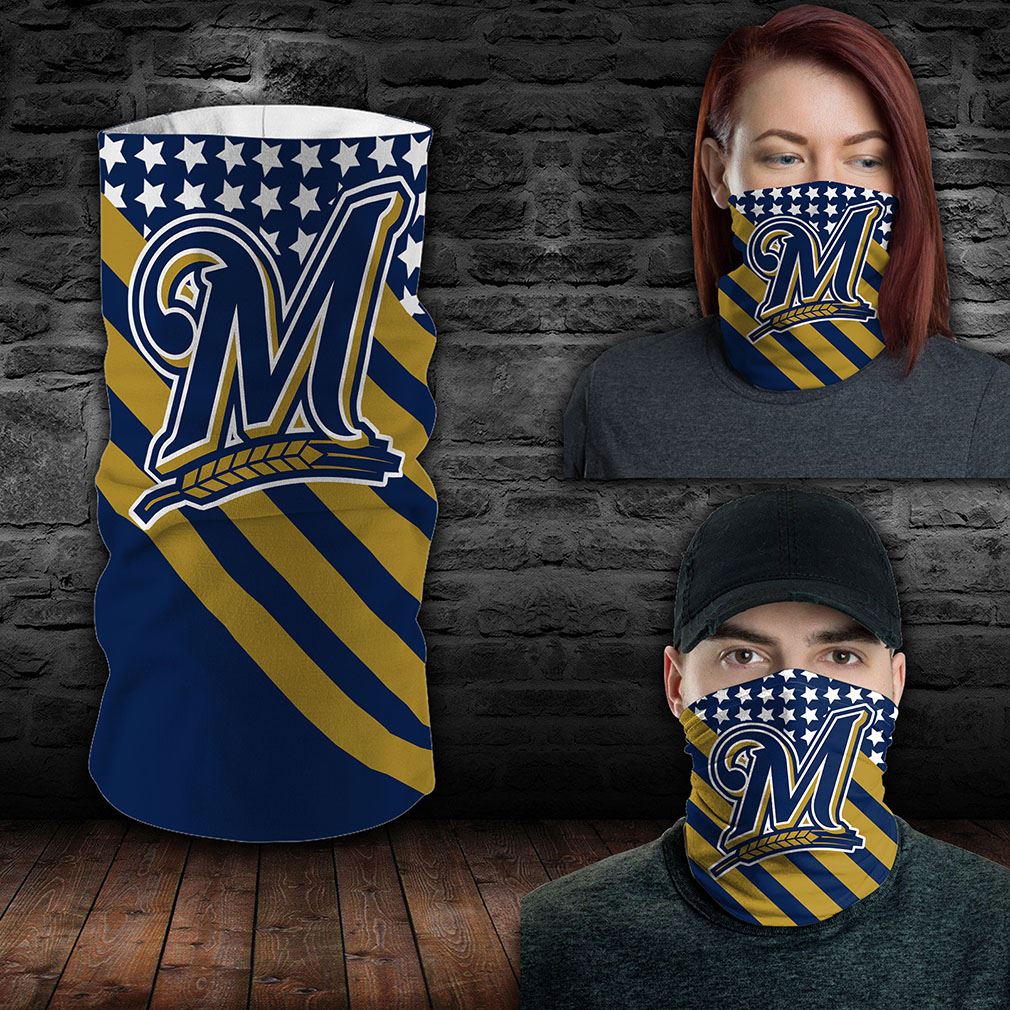 Milwaukee Brewers Mlb Sport Neck Gaiter Flag America Bandana