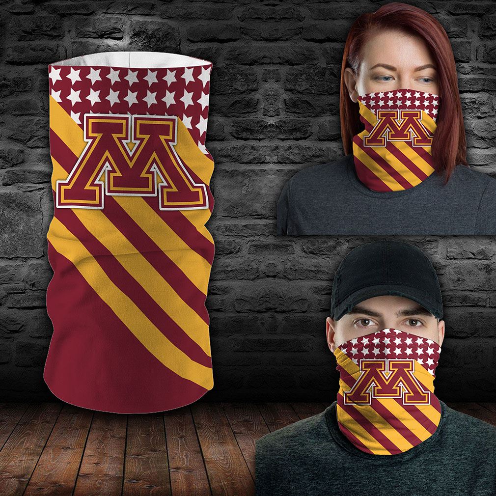 Minnesota Golden Gophers Ncaa Sport Neck Gaiter Flag America Bandana