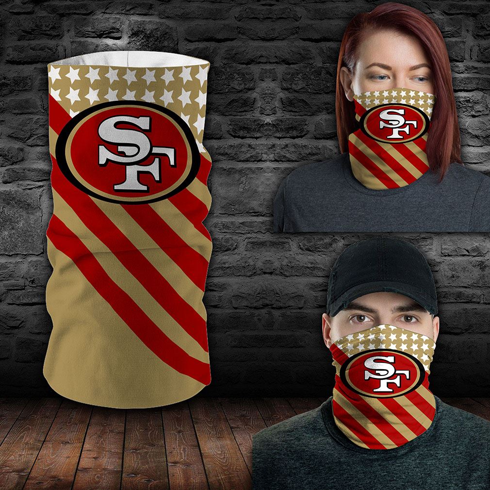 San Francisco 49ers Nfl Sport Neck Gaiter Flag America Bandana