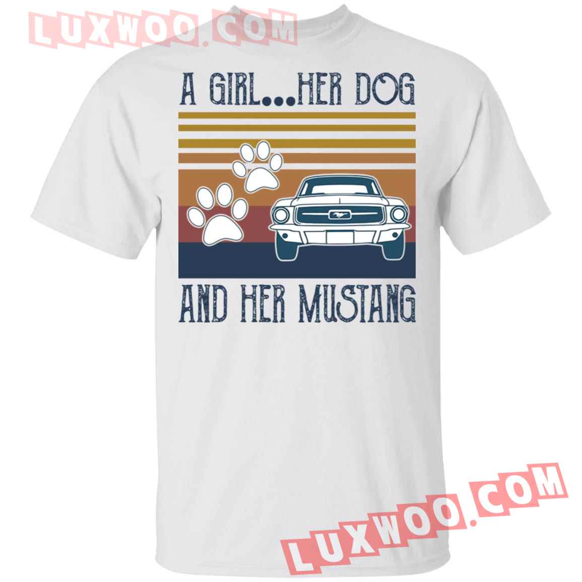 A Girl Her Dog And Her Mustang Shirt