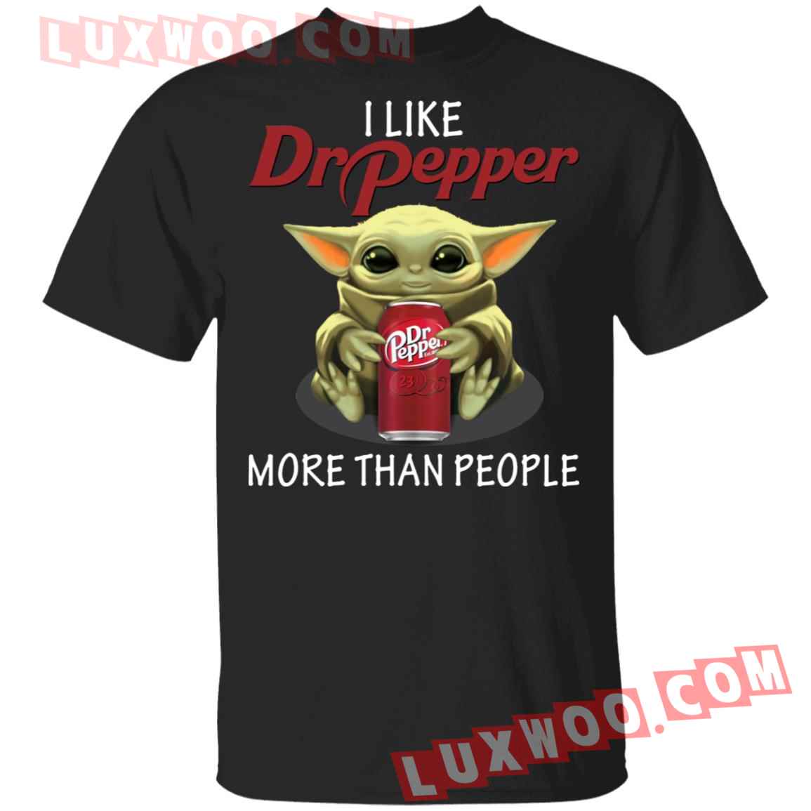 Baby Yoda I Like Dr Pepper More Than People Shirt - Luxwoo.com