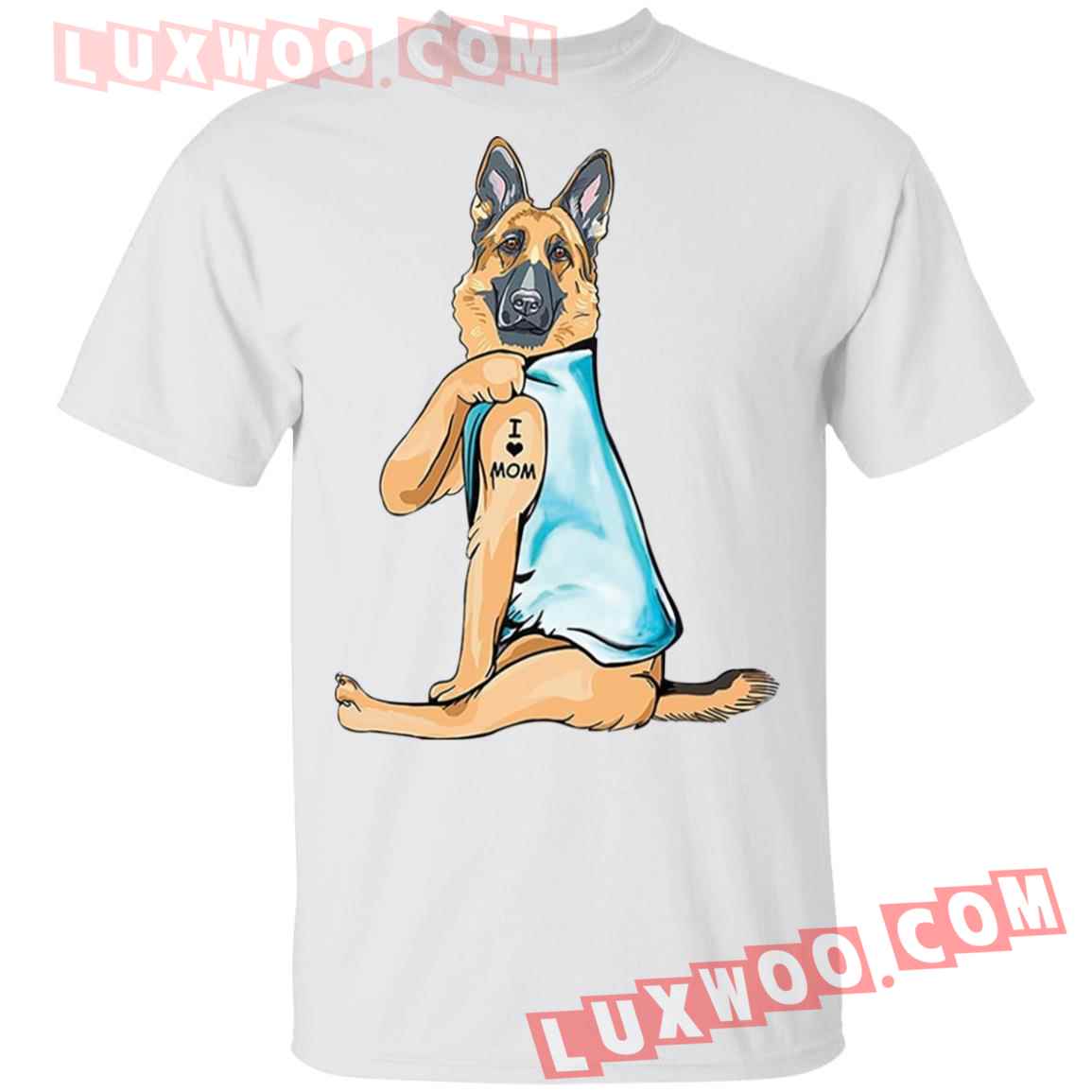 German Shepherd Tattoo I Love Mom Shirt