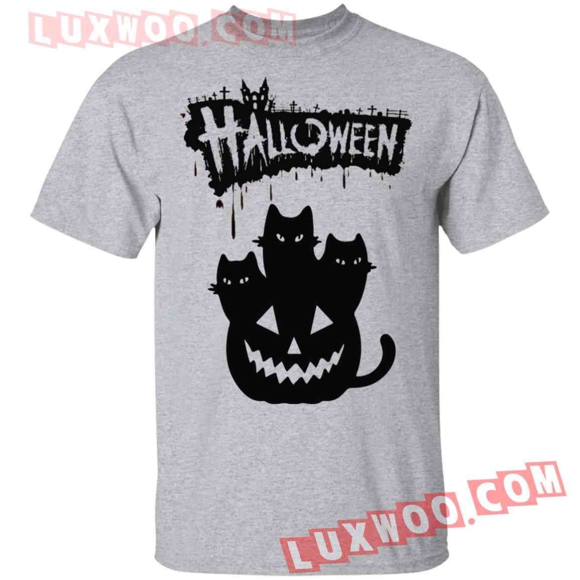 Halloween Pumpkin Cats Shirt