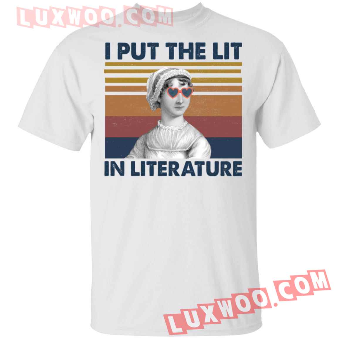Jane Austen I Put The Lit In Literature Vintage Shirt