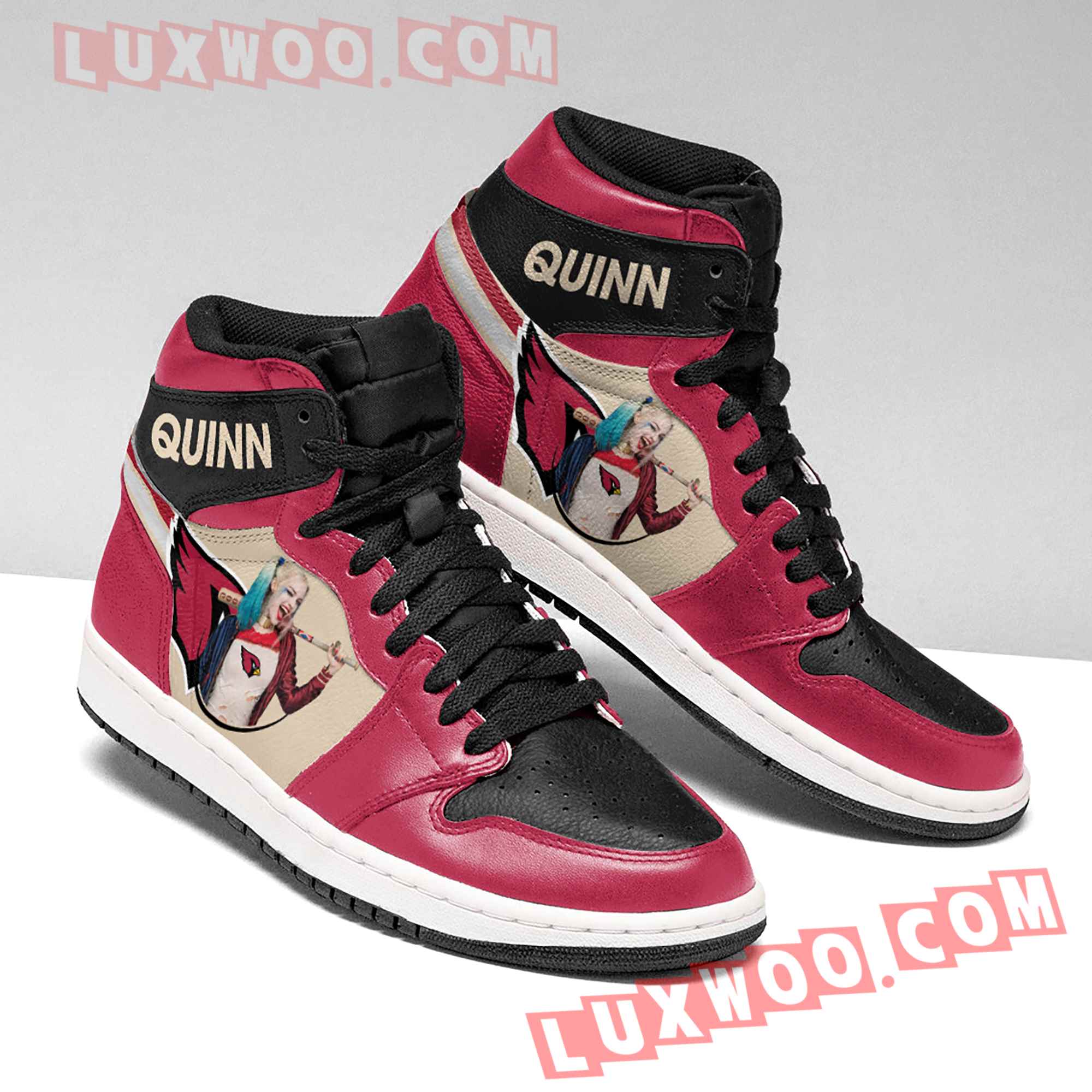 Harley Quinn Arizona Cardinals Nfl Air Jordan 1 Custom Shoes Sneaker V3