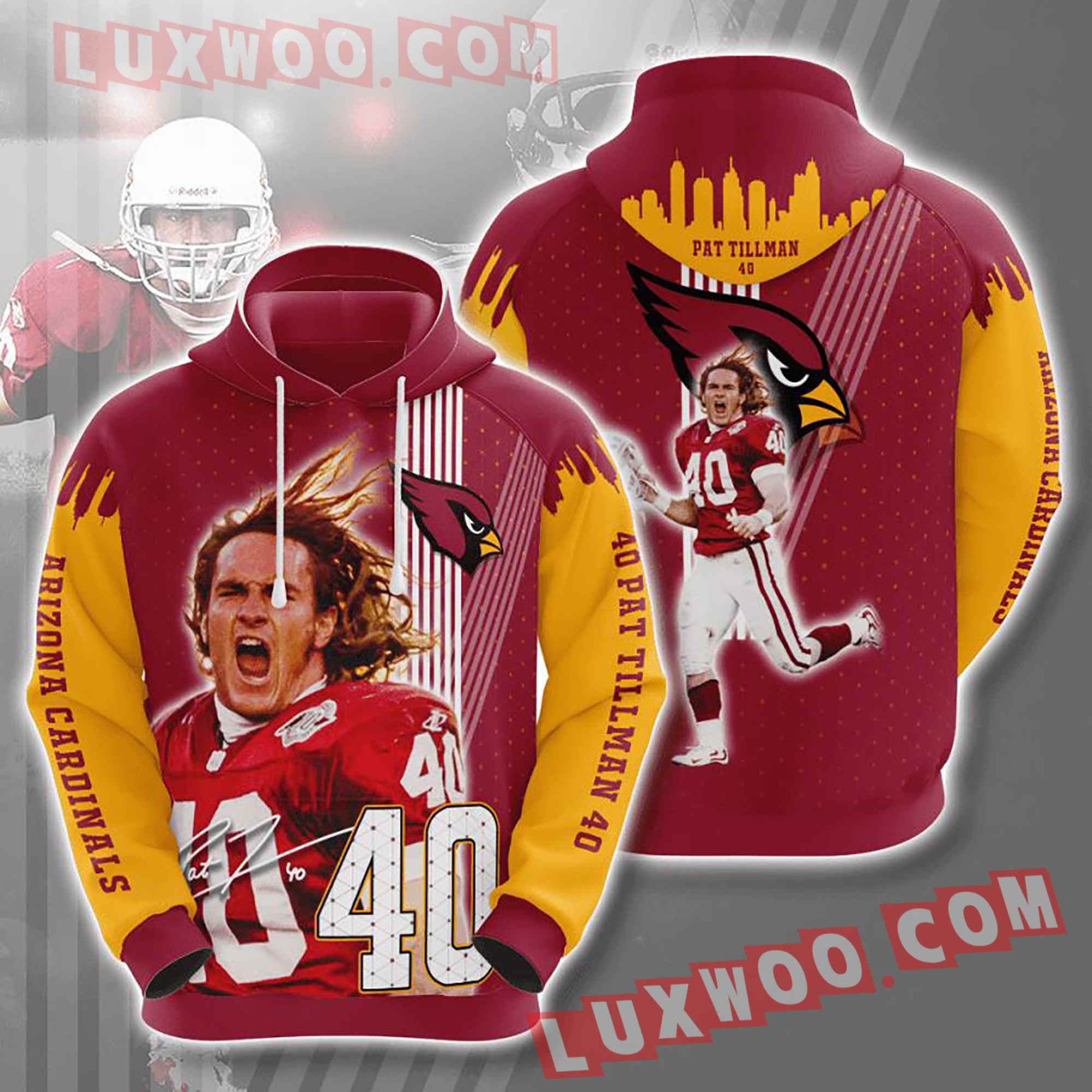 Nfl Arizona Cardinals Hoodies Custom All Over Print 3d Pullover Hoodie V27