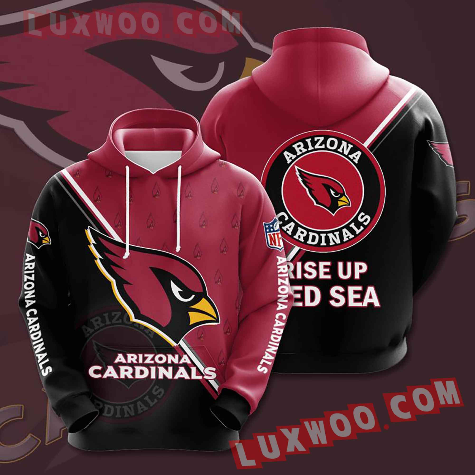 Nfl Arizona Cardinals Hoodies Custom All Over Print 3d Pullover Hoodie V7