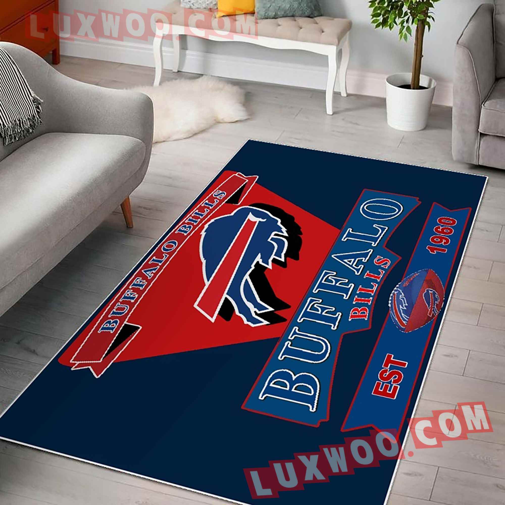 Buffalo Bills Nfl 3d Living Room Rugs V2