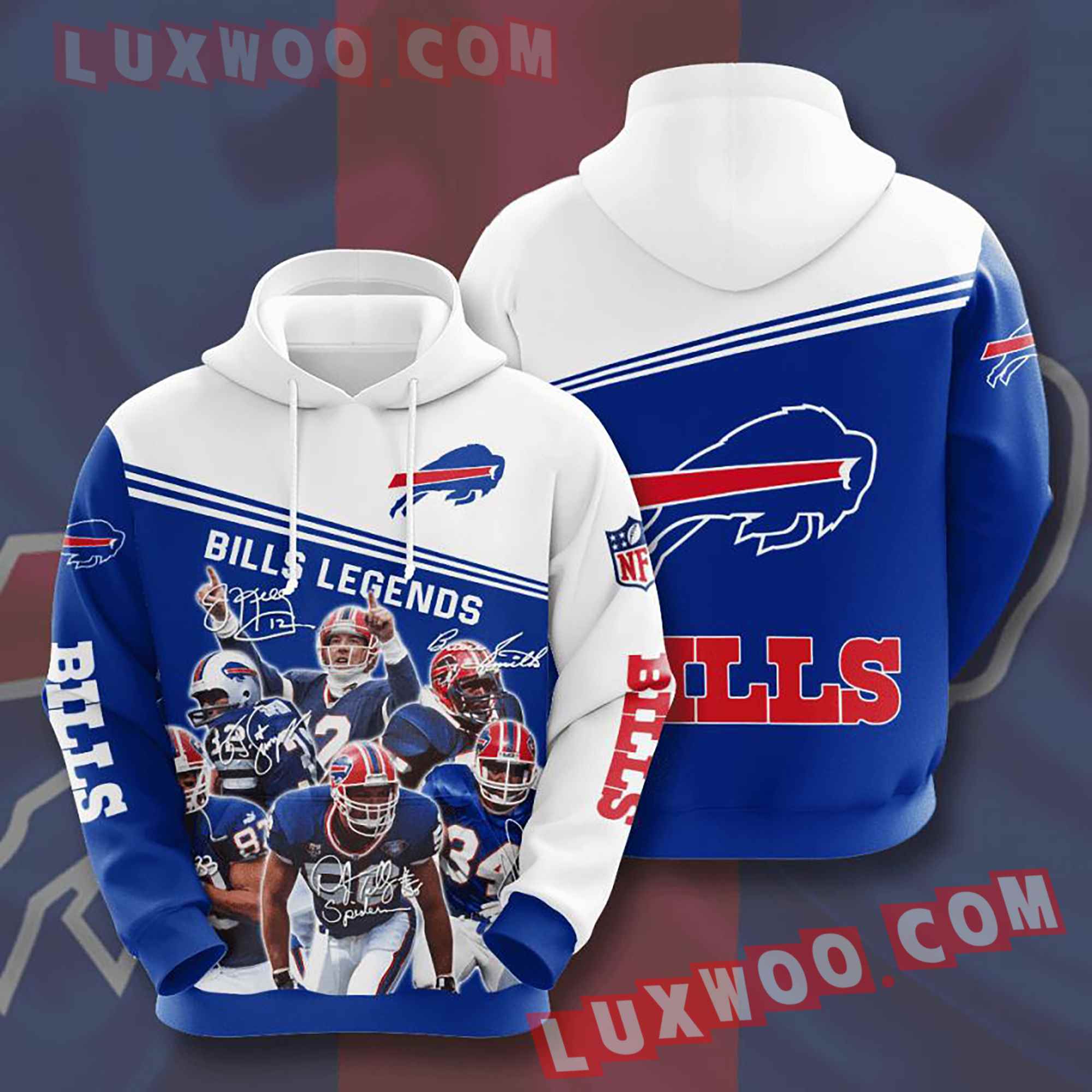 Nfl Buffalo Bills Hoodies Custom All Over Print 3d Pullover Hoodie V17