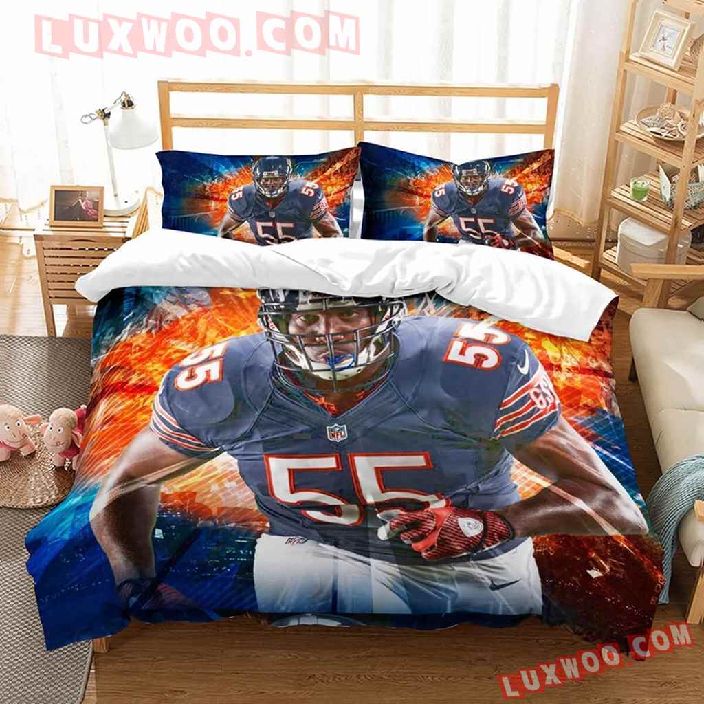 Chicago Bears Nfl 3d Quilt Bedding Set V2