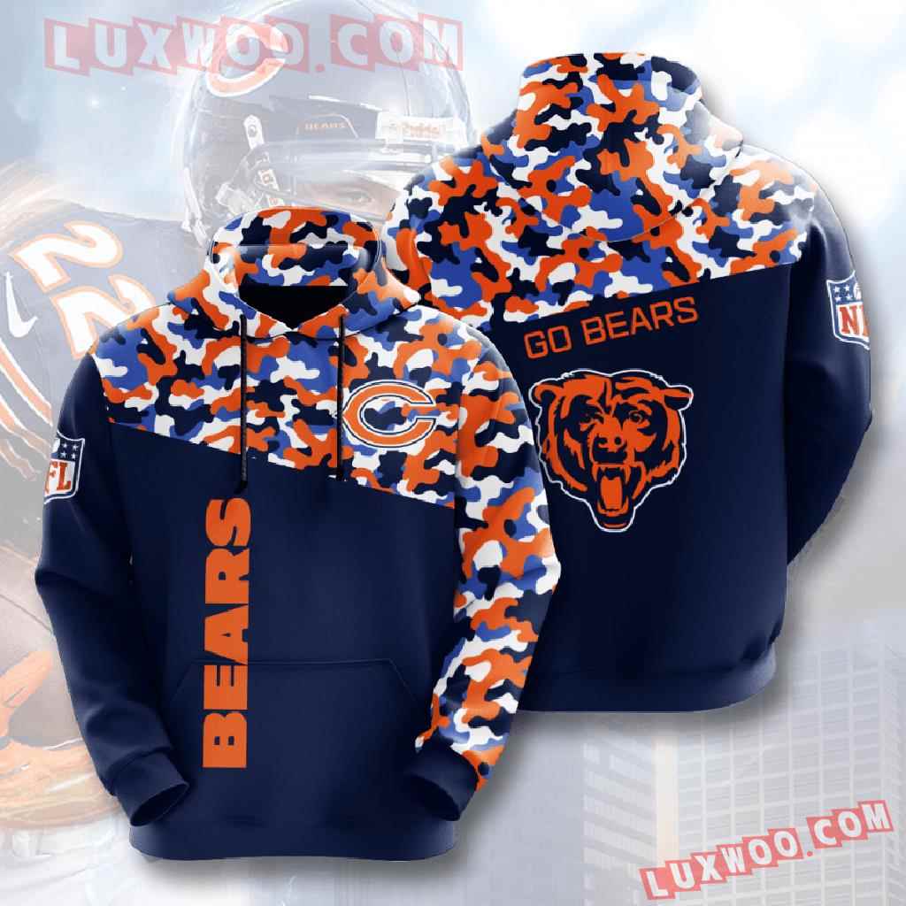 Chicago Bears Nfl Custom All Over Print 3d Pullover Hoodie V17