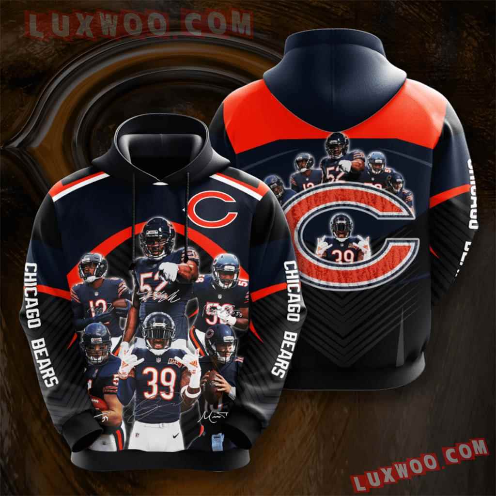 Chicago Bears Nfl Custom All Over Print 3d Pullover Hoodie V2