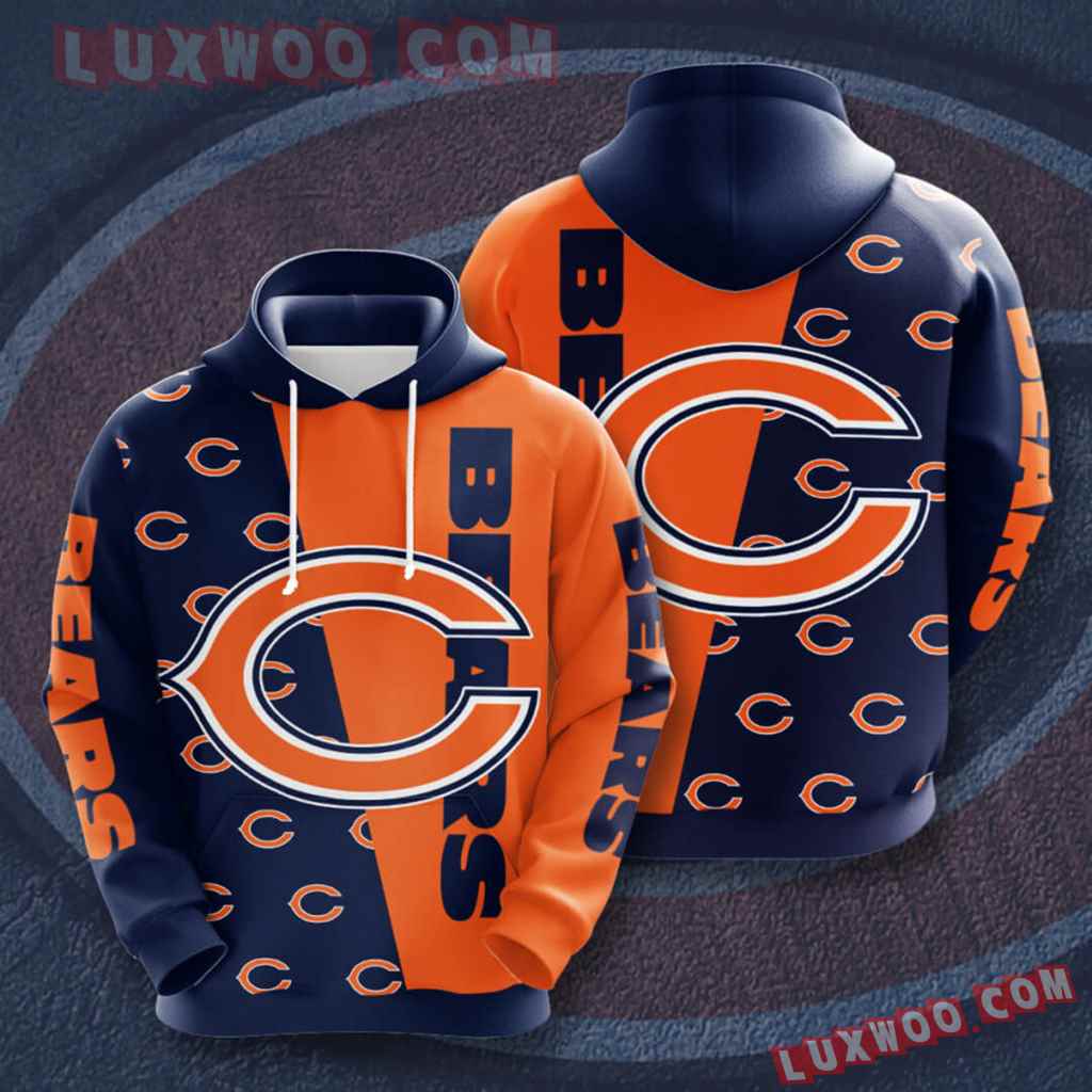 Chicago Bears Nfl Custom All Over Print 3d Pullover Hoodie V3