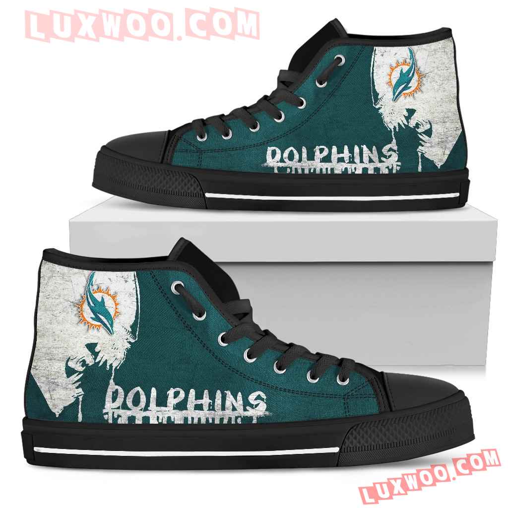 Alien Movie Miami Dolphins High Top Shoes