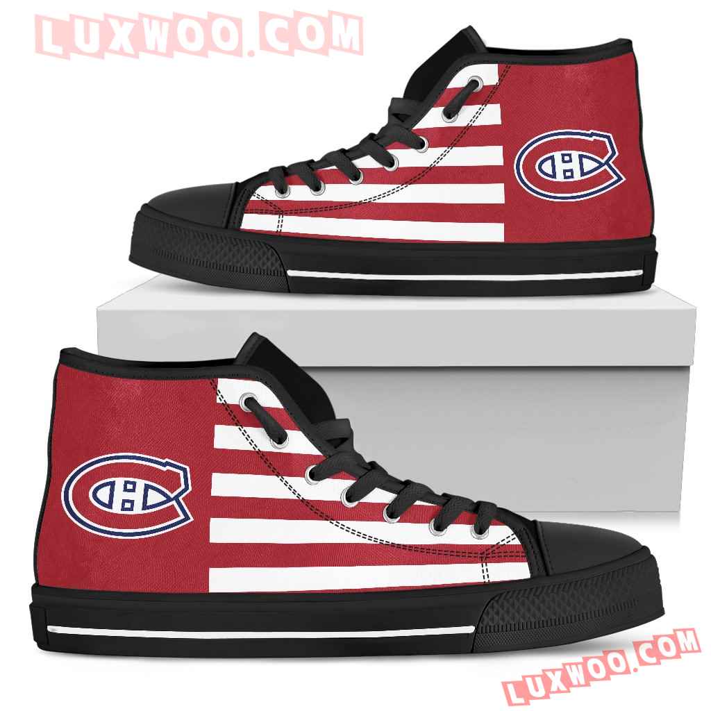 American Flag Montreal Canadiens High Top Shoes
