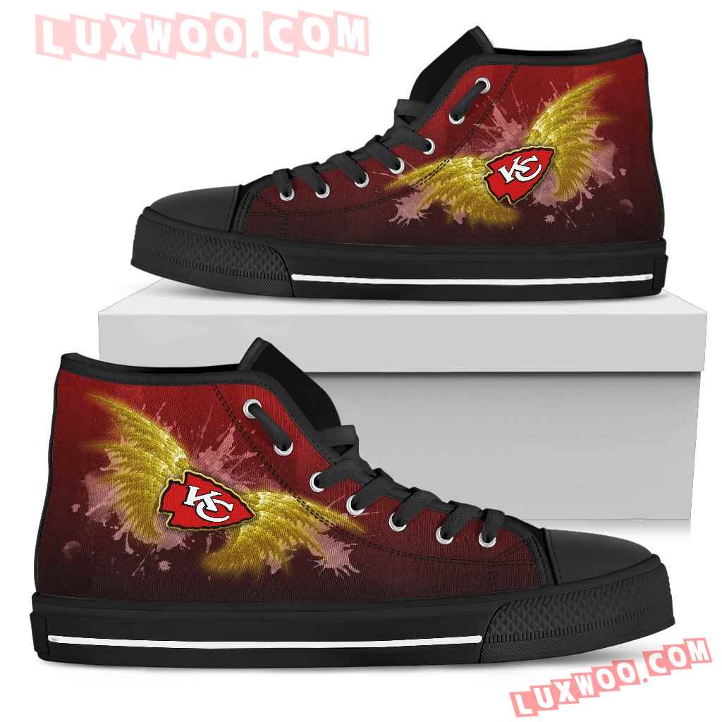 Angel Wings Kansas City Chiefs High Top Shoes