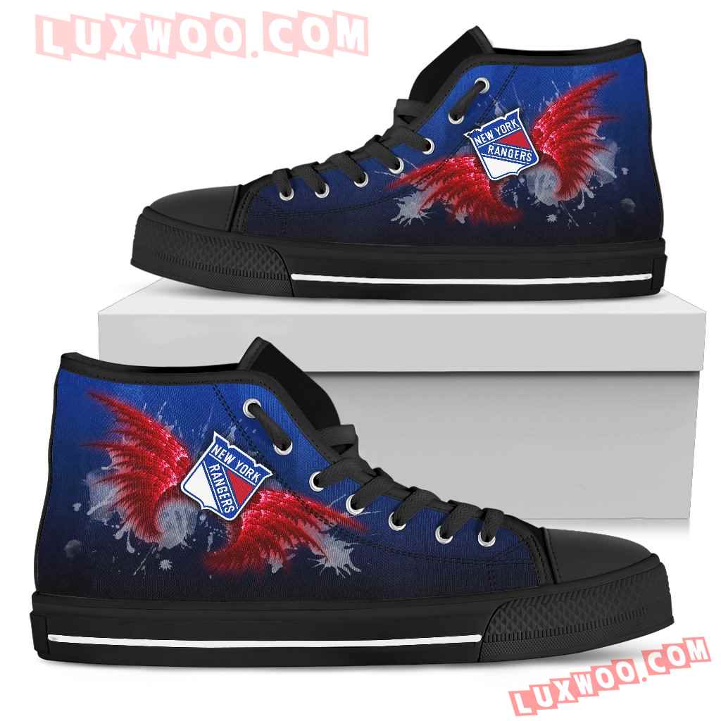 Angel Wings New York Rangers High Top Shoes