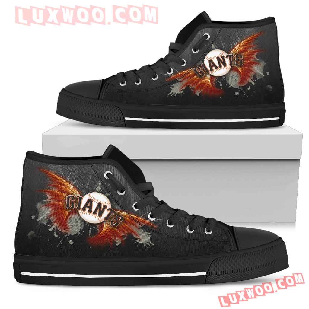 Angel Wings San Francisco Giants High Top Shoes
