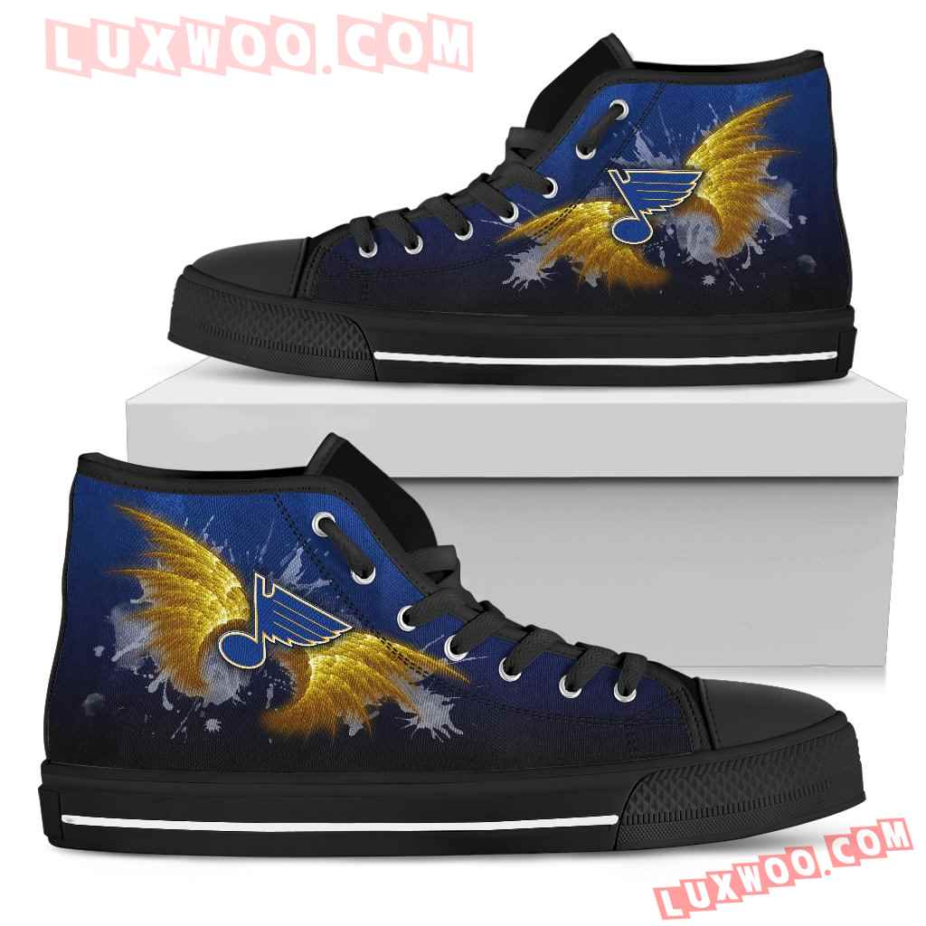 Angel Wings St Louis Blues High Top Shoes