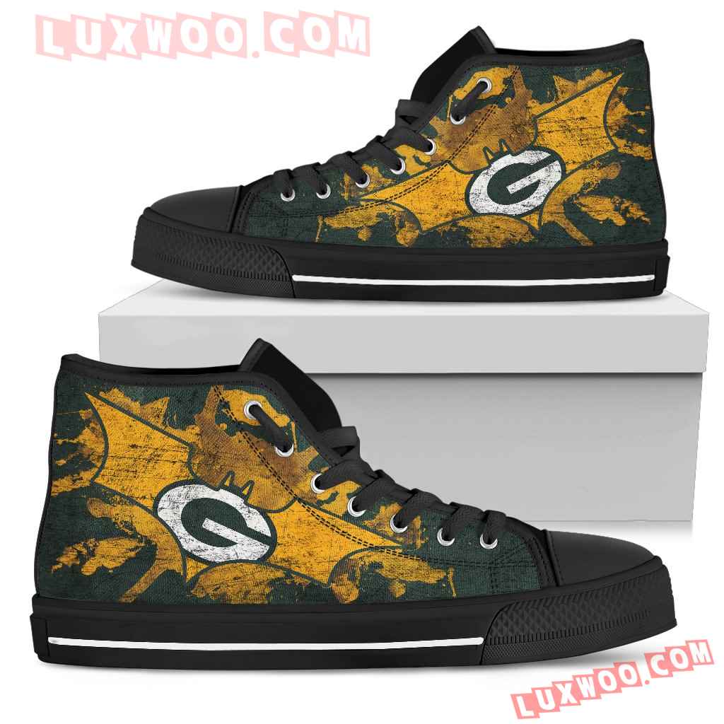 Batman Style Green Bay Packers High Top Shoes