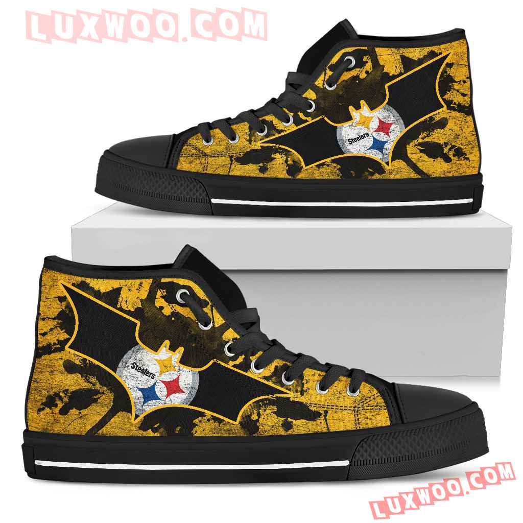 Batman Style Pittsburgh Steelers High Top Shoes