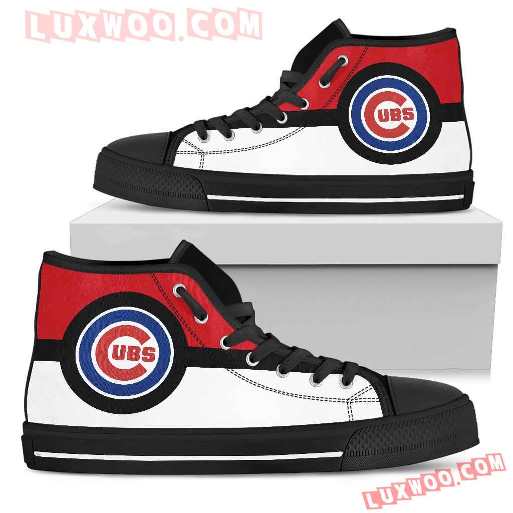 Bright Colours Open Sections Great Logo Chicago Cubs High Top Shoes