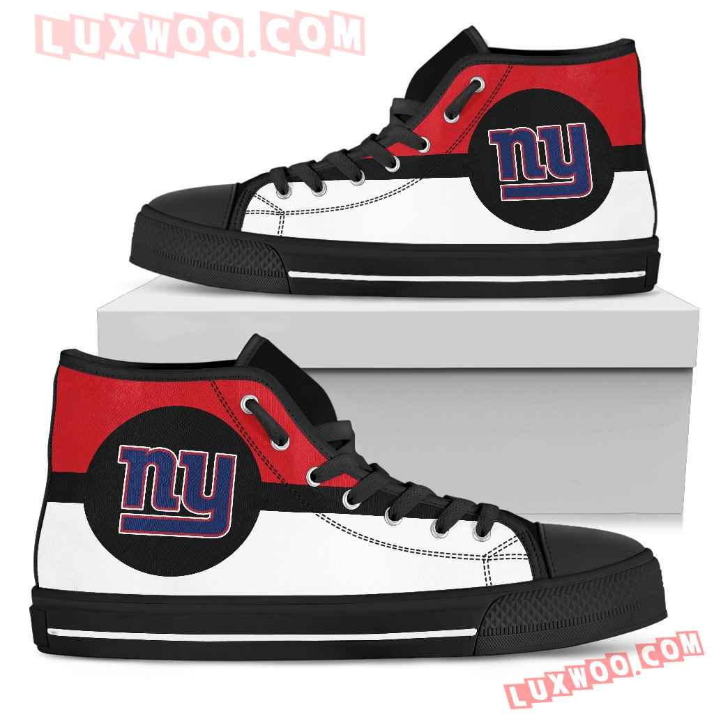 Bright Colours Open Sections Great Logo New York Giants High Top Shoes