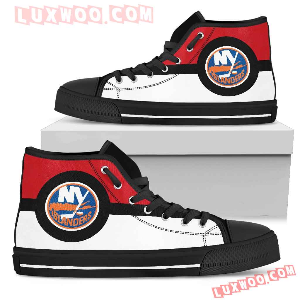 Bright Colours Open Sections Great Logo New York Islanders High Top ...