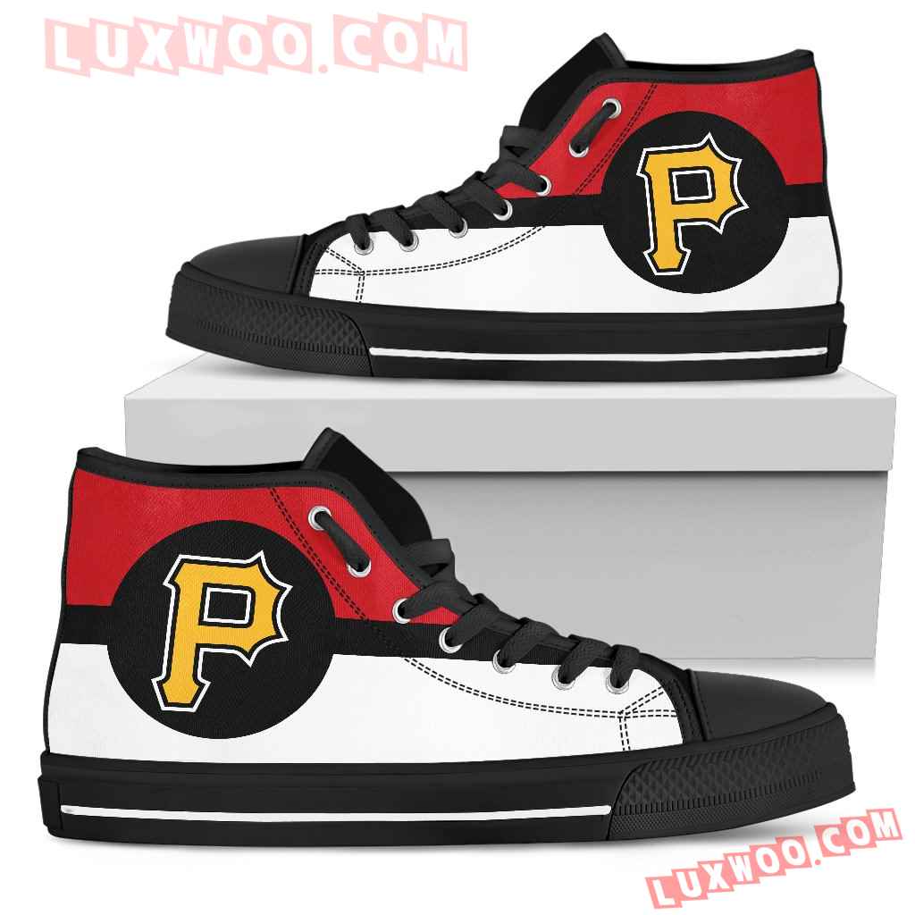 Bright Colours Open Sections Great Logo Pittsburgh Pirates High Top Shoes