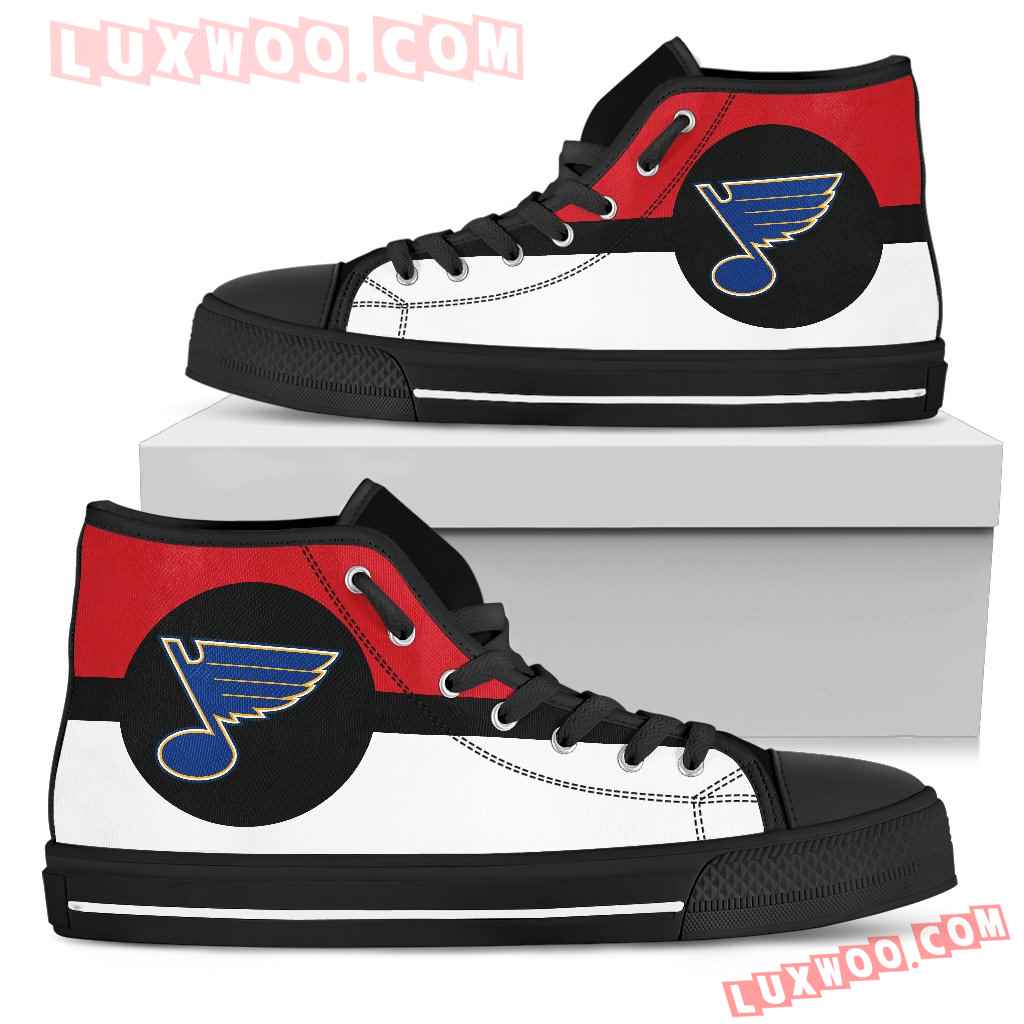 Bright Colours Open Sections Great Logo St Louis Blues High Top Shoes