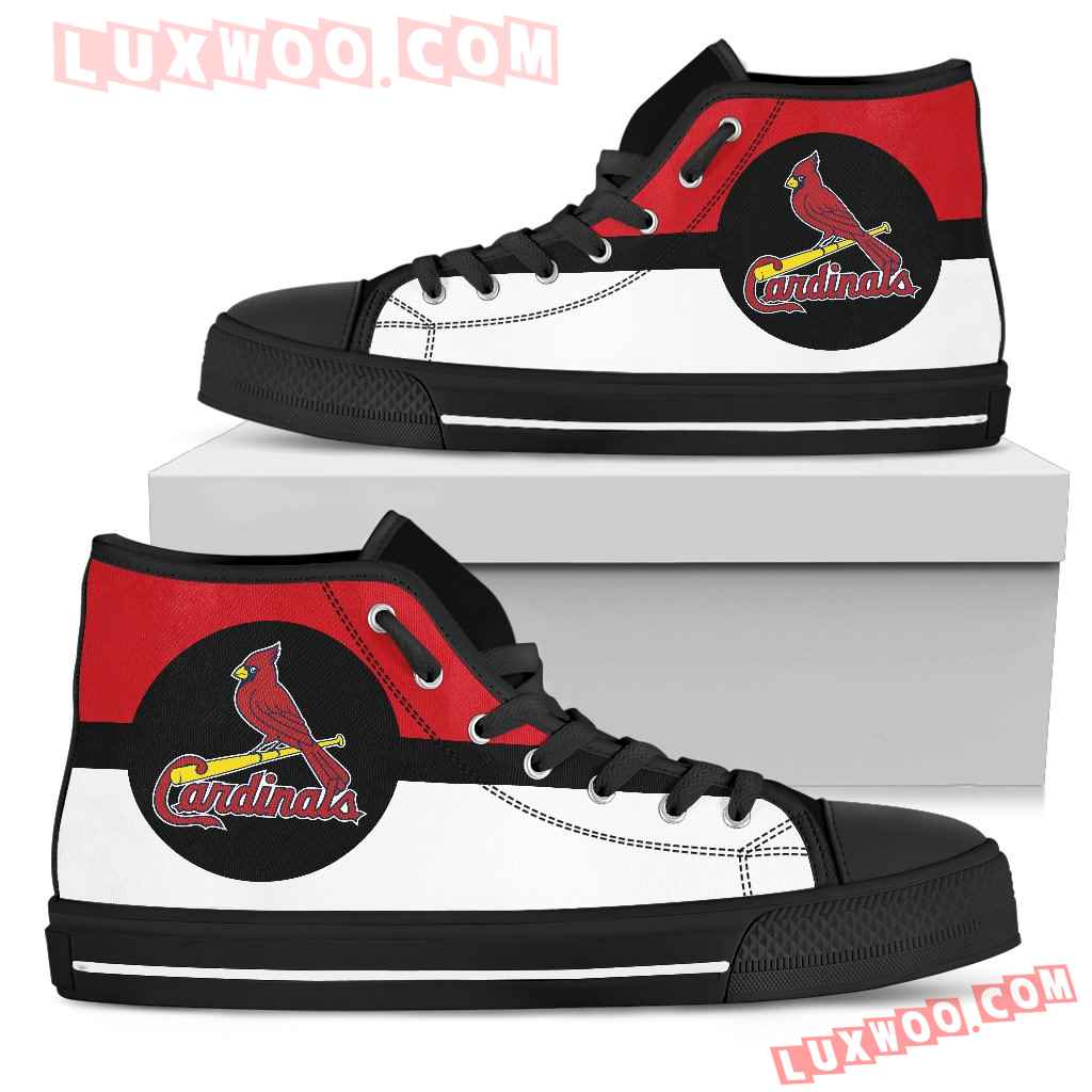 Bright Colours Open Sections Great Logo St Louis Cardinals High Top Shoes
