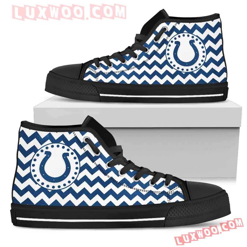 Chevron Broncos Indianapolis Colts High Top Shoes
