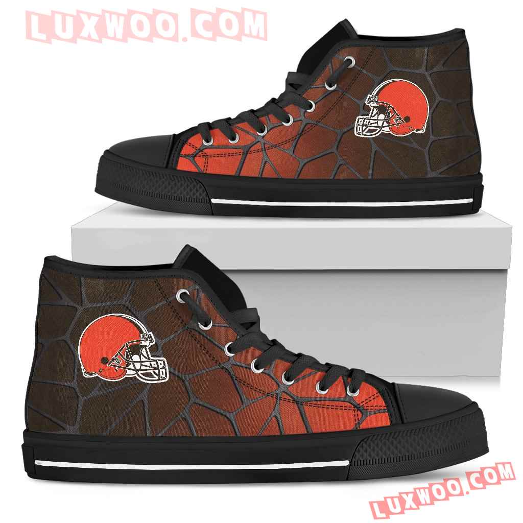 Colors Air Cushion Cleveland Browns Gradient High Top Shoes