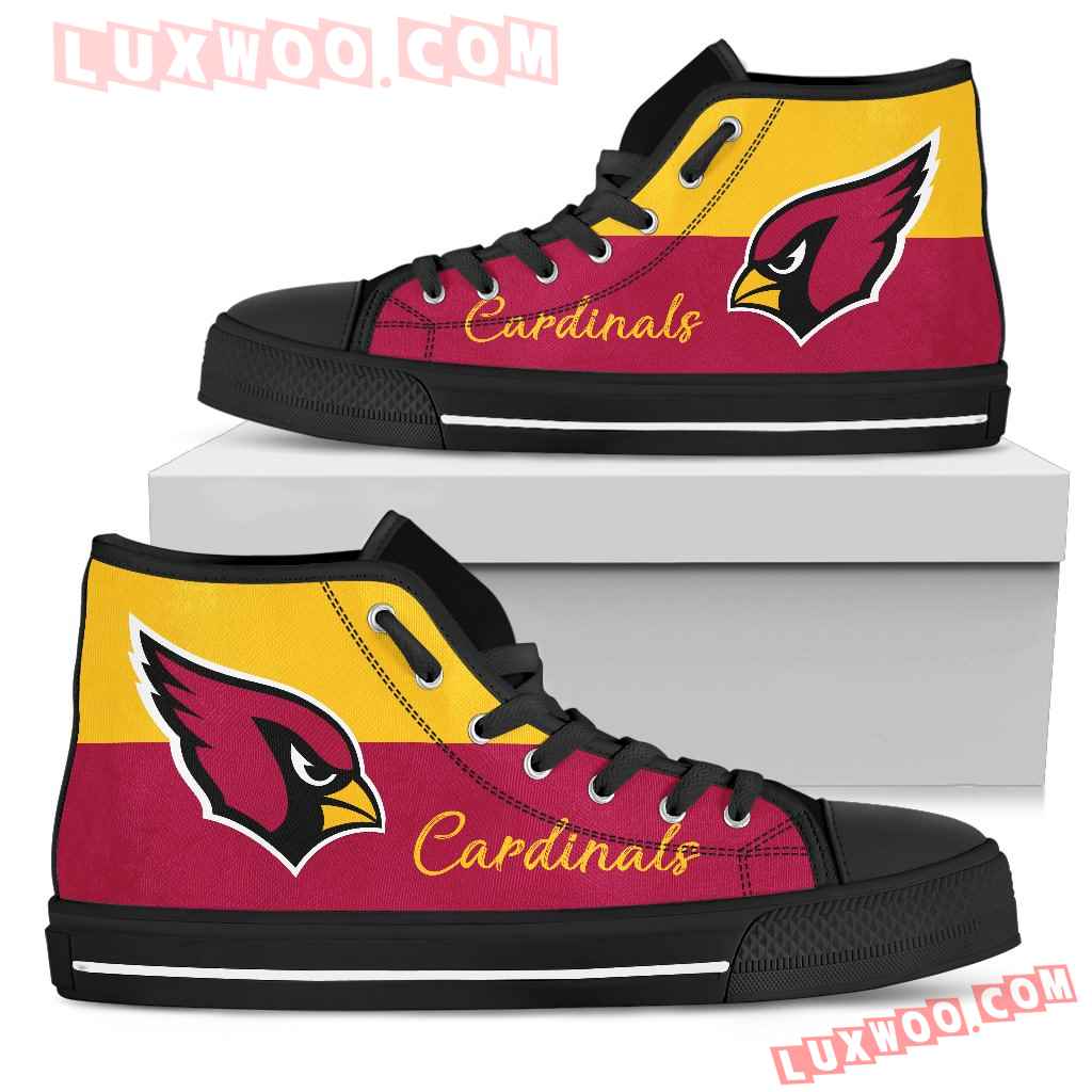 Divided Colours Stunning Logo Arizona Cardinals High Top Shoes