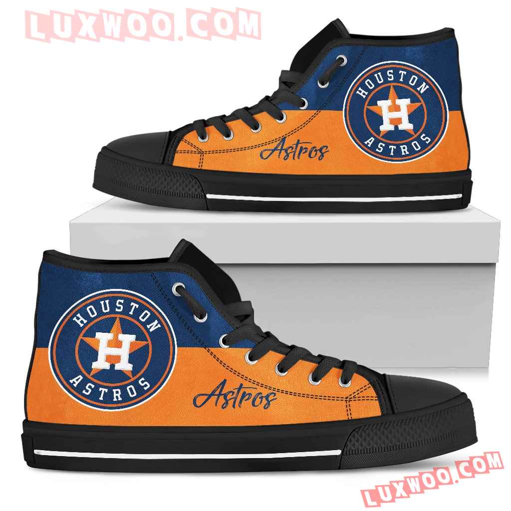 Divided Colours Stunning Logo Houston Astros High Top Shoes