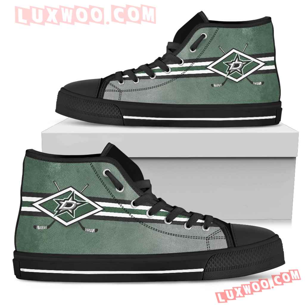 Double Stick Check Dallas Stars High Top Shoes