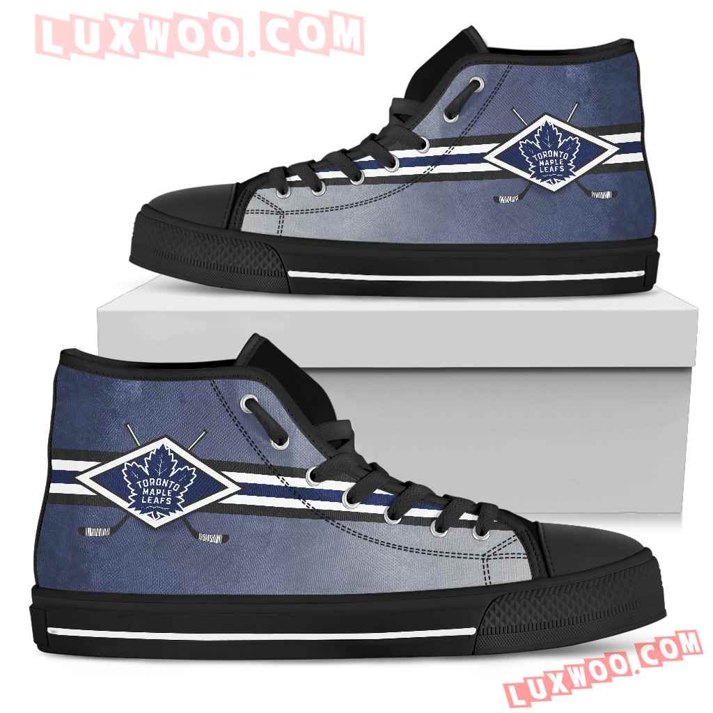 Double Stick Check Toronto Maple Leafs High Top Shoes