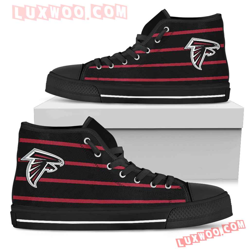 Edge Straight Perfect Circle Atlanta Falcons High Top Shoes